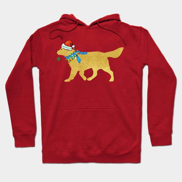 Golden Retriever Christmas Naughty Dog Hoodie by EMR_Designs